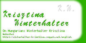 krisztina winterhalter business card